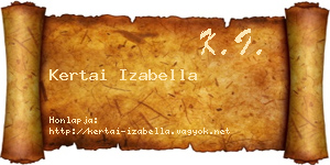 Kertai Izabella névjegykártya